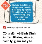 Công dân về Bình Định ăn Tết: Không yêu cầu cách ly, giám sát y tế